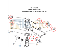 Caixa Da Biela Standart 695/795/1095/MARK IV/ MARK V/ MARK X - 24V026 Graco Original